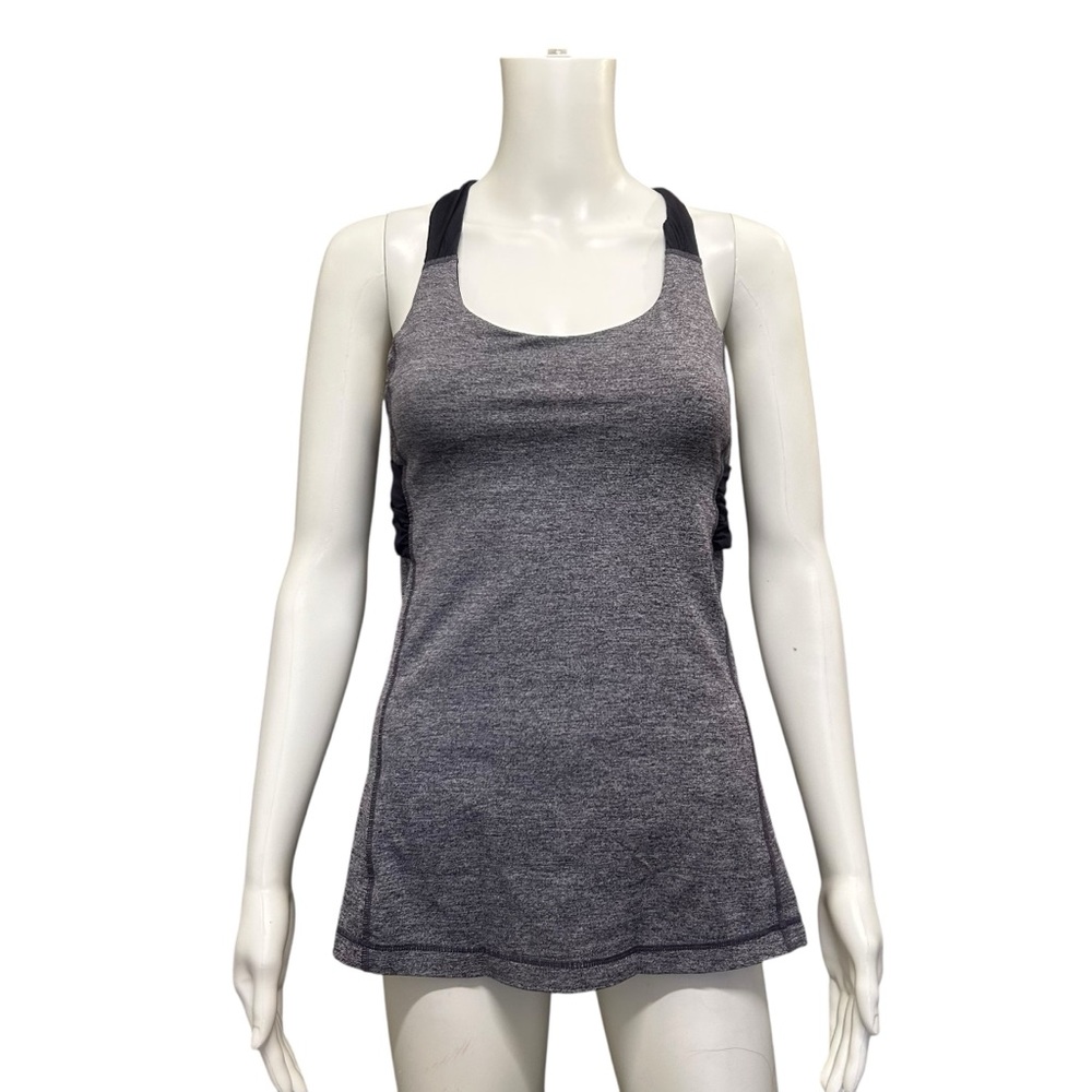 Lululemon Heathered Blue Twist Back Tank Top Size 6